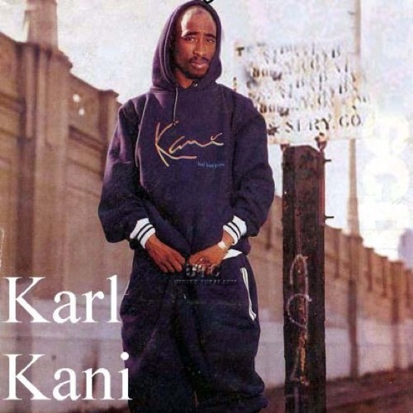 Blue Karl Kani Hoodie Sweatshirt 2pac 